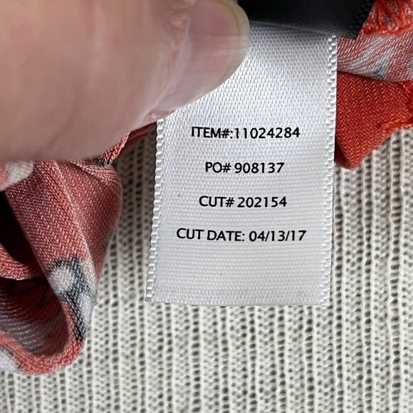 Torrid Orange V-Neck Floral Skater Dress Flutter Sleeve 24285 Size 2 - Picture 6 of 9